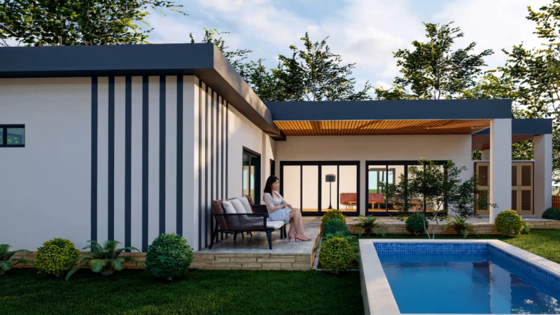 135m2 pensionering zwembad Villa Hua Hin